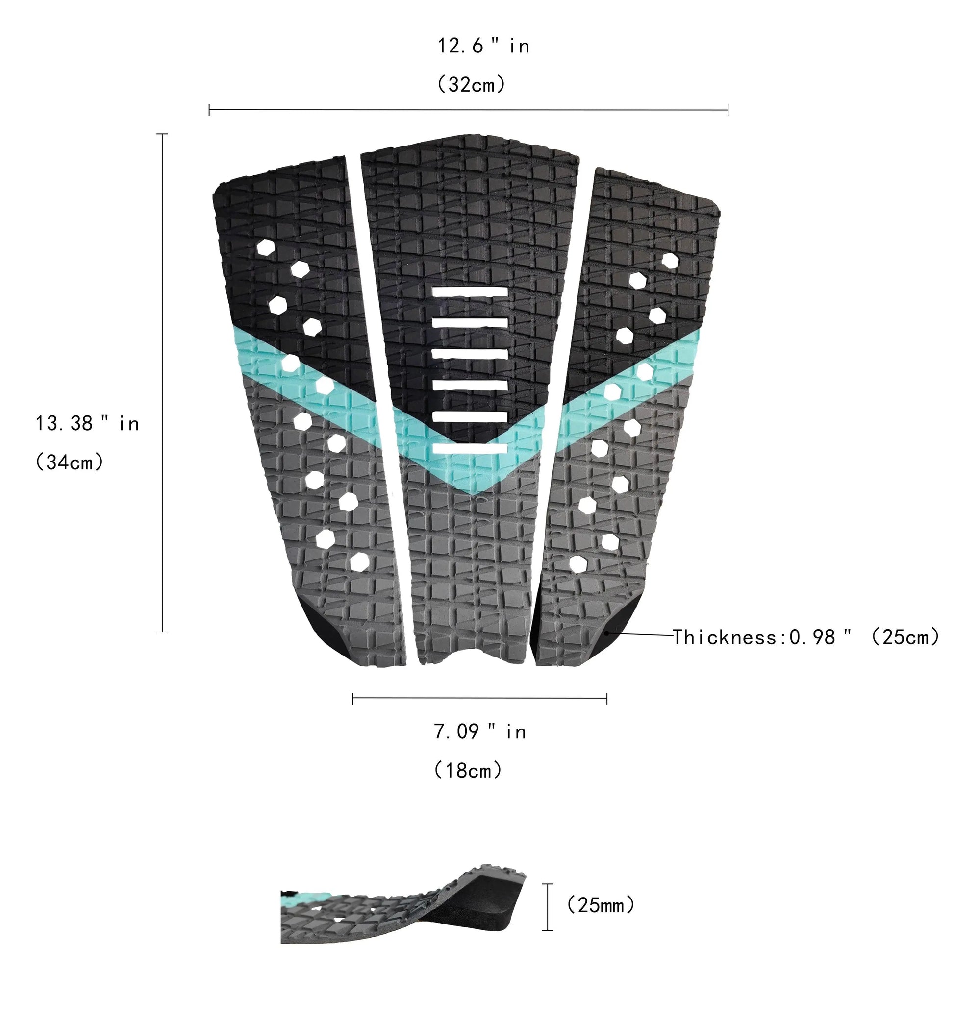 Right-Angled Rhombus EVA Surfboard Anti-Slip Foam Pad HzKaiCun