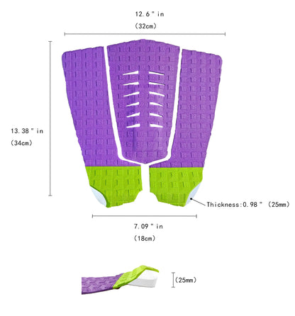 Crocodile pattern dotted EVA anti-slip foam pad for surfboard. HzKaiCun